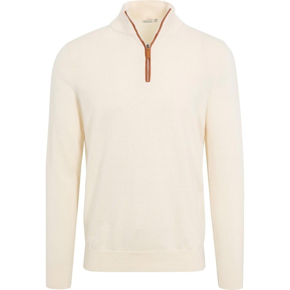 Collars & Co. NWT Luxury Cotton and Cashmere Quarter Zip Sweater - Size Large - Picture 3 of 3
